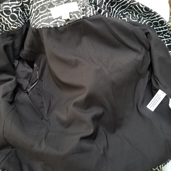 Michael kors Newspaper logo Print Leather jacket Black/white - Picture 14 of 16